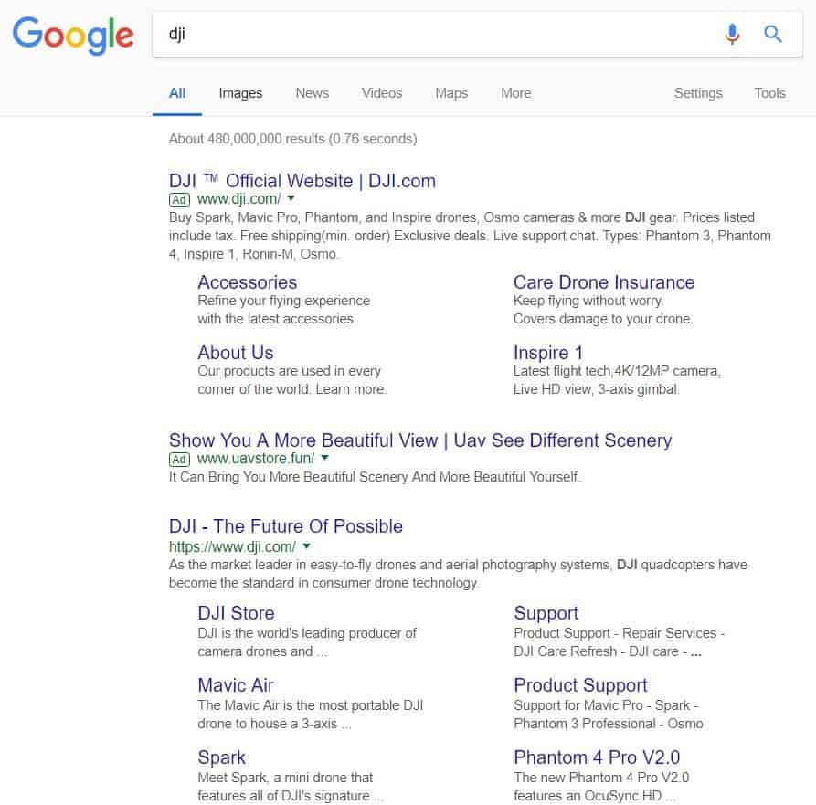 Example of a company bidding on their own brand name