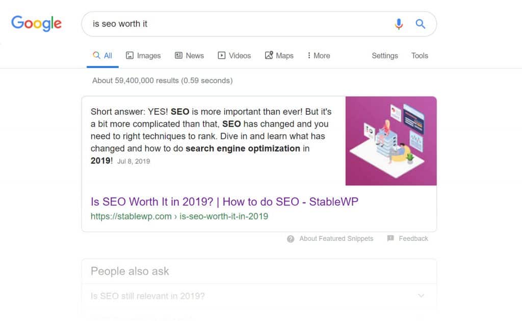 paragraph featured snippet