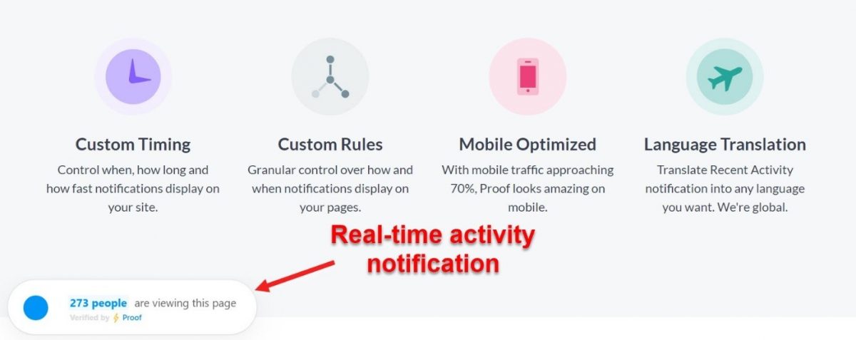 Social proof notifications 