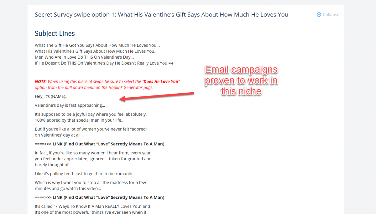 Proven email campaigns in ClickBank 