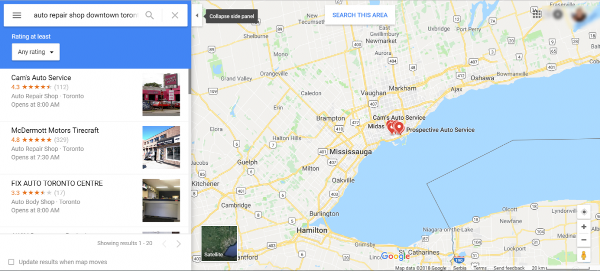 Using Google Maps to find competitors in your local area 