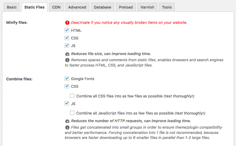 Minify and combine files in WordPress 