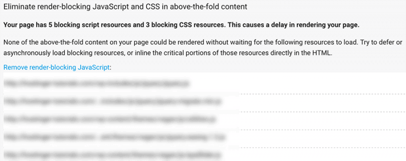 Google Page Speed Insights suggestion to eliminate render-blocking JavaScrip and CSS