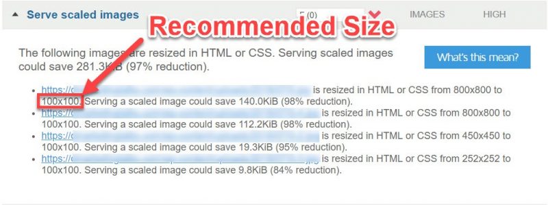 Recommended image size for scaling images 