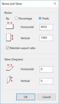 Scaling images in Windows Paint