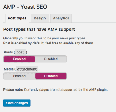 AMP Yoast SEO plugin 