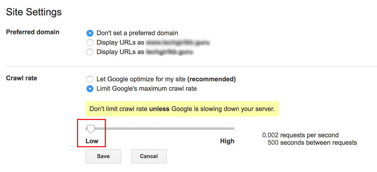 Limit crawl rate in WP