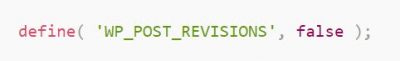 Disable revisions code