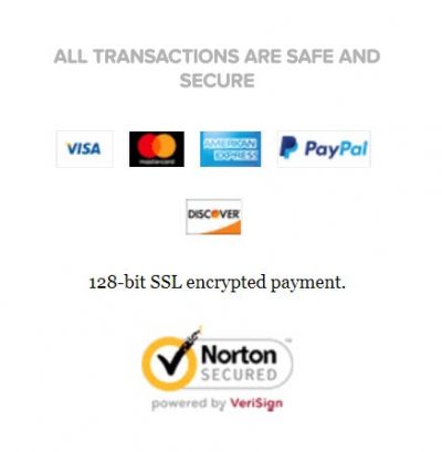 Screenshot of trusted seals on a payment page of an e-commerce site checkout