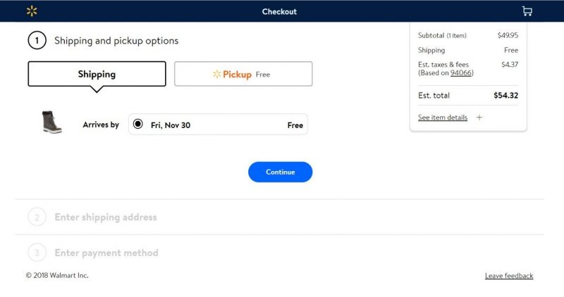 Screenshot showing a clean, distraction-free checkout page design