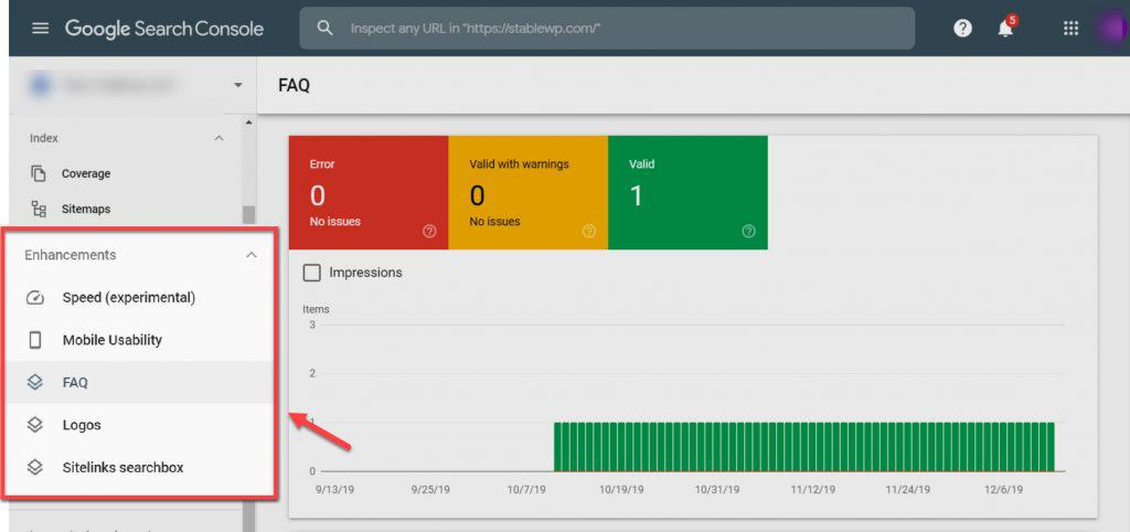 gsc enhancments reports