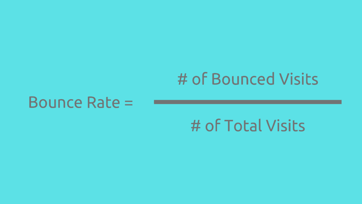 Graphic of bounce rate formula