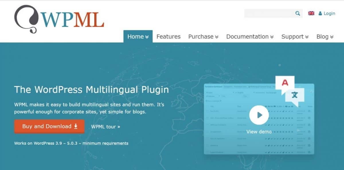 WPML tool for WordPress that creates multilingual pages