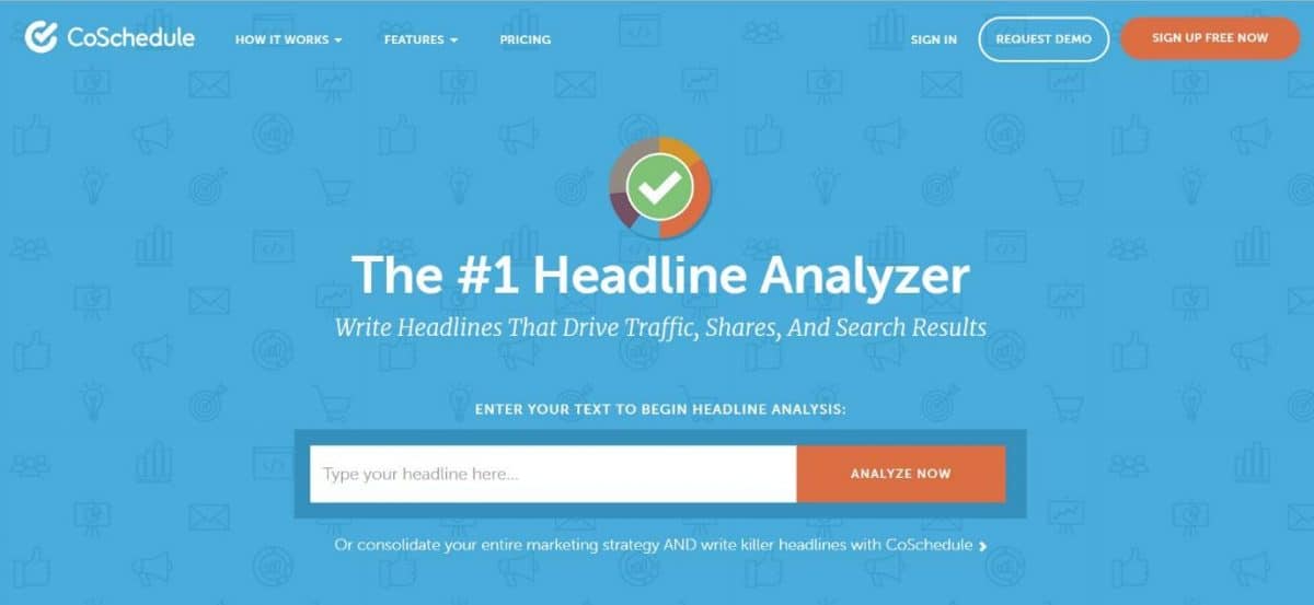 Screenshot of CoSchecdule Headline Analyzer tool 