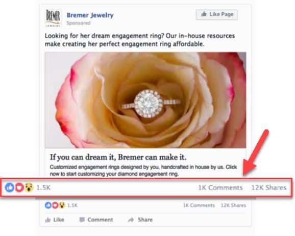 engagement on facebook ads