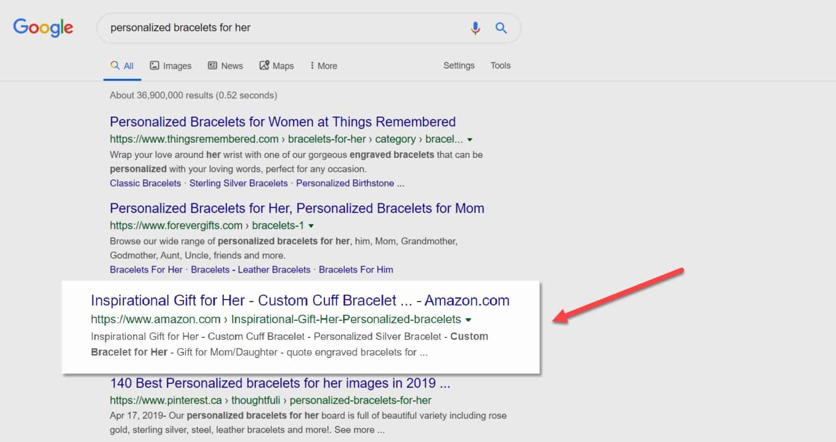 amazon in google product search results 