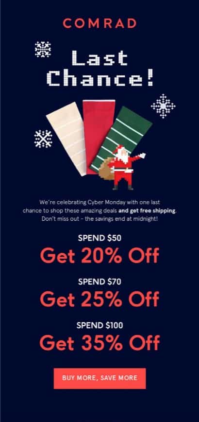 tiered discounts for holiday season