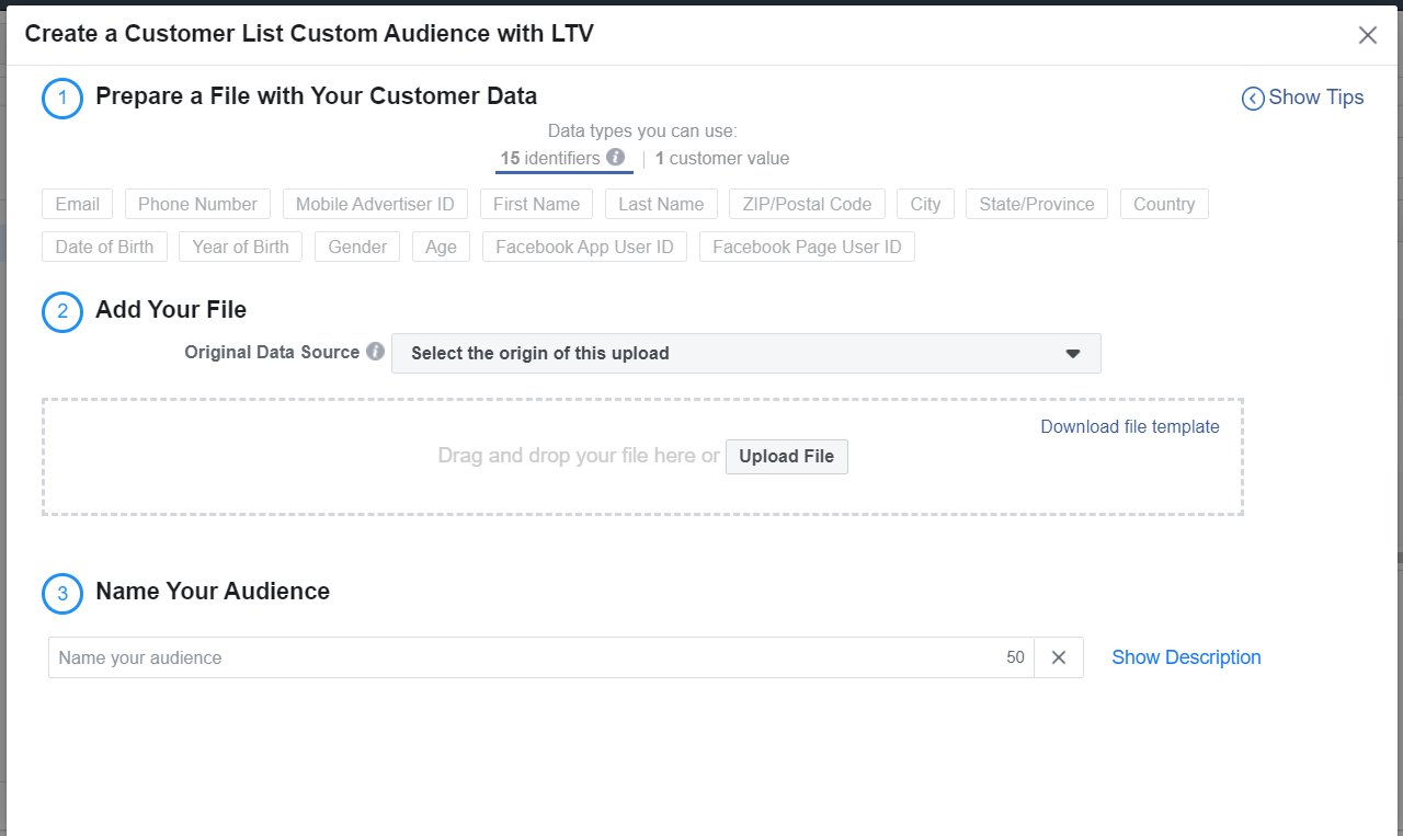 facebook lookalike audience based on customer LTV