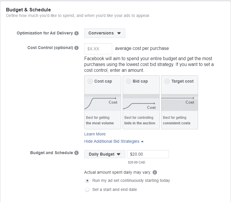 facebook ads bidding 