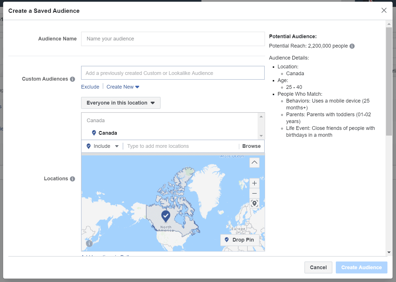 facebook audience targeting options 