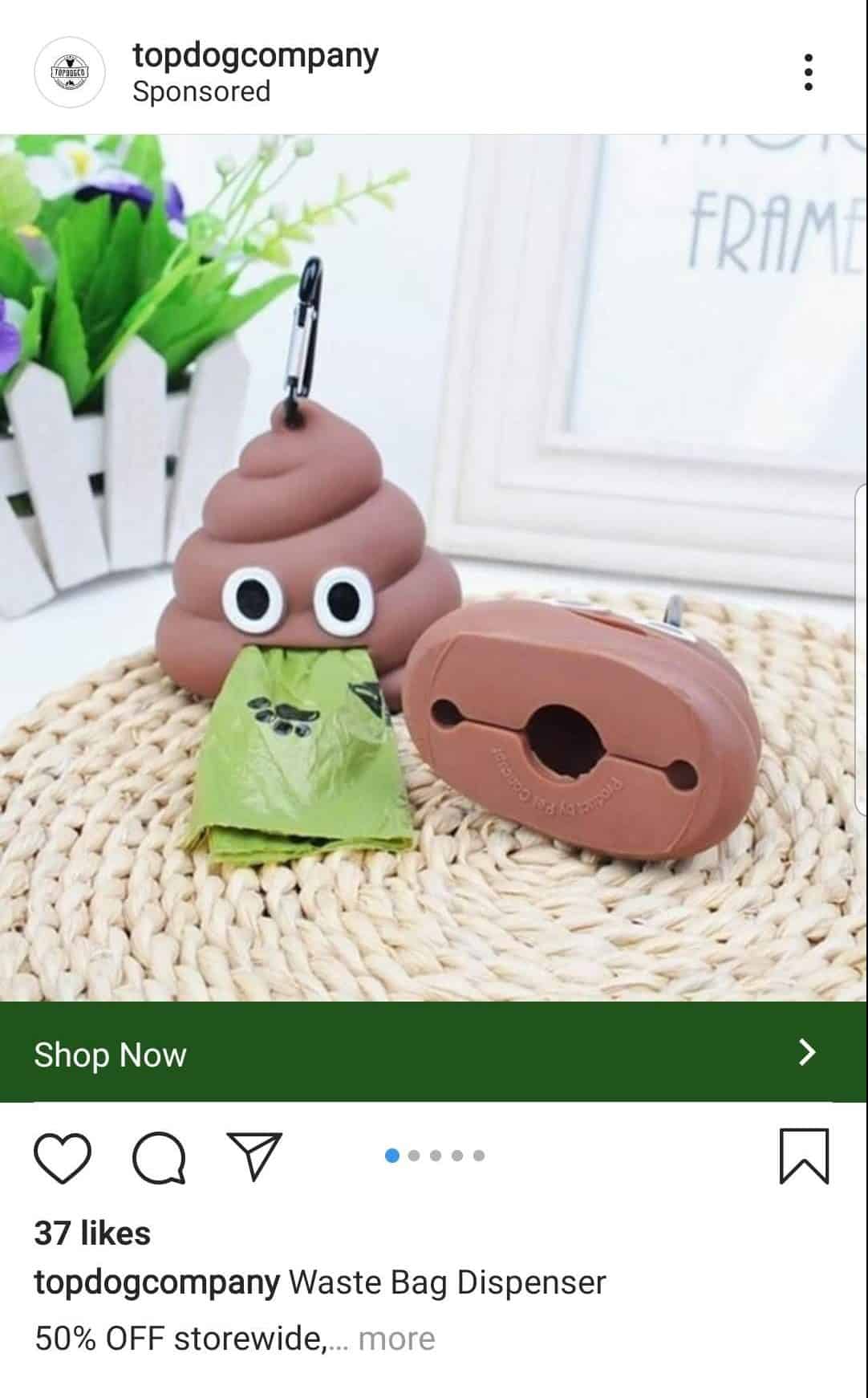 instagram ad promoting a 50 discount