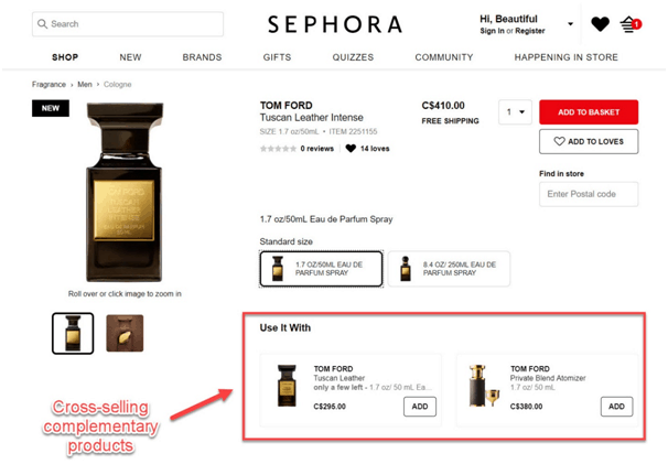 sephora cross selling