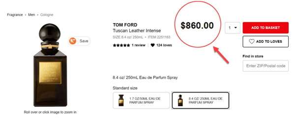 tom ford large bottle price 