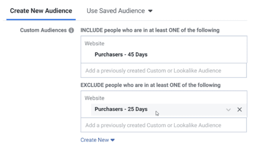 facebook ad audience targeting based on existing customers that might be interested in restocking the product