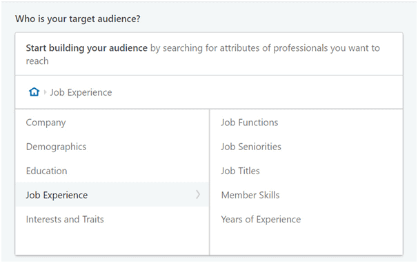 linkedin targeting options