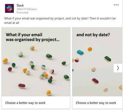 slack linkedin carousel ad