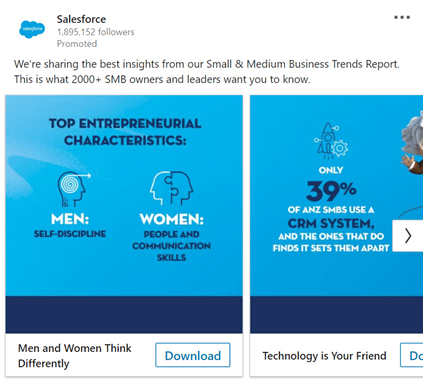 salesforce linkedin carousel ad