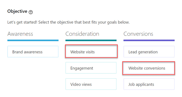 linkedin ads funnel decision stage campaign objectives 