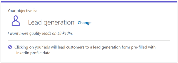 linkedin lead generation objective 