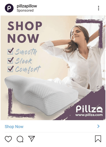 Example: Pillza Pillow ad