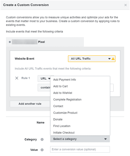 Instagram/Facebook custom conversion maker