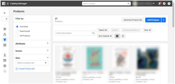 Facebook Business Manager - Catalog Manager