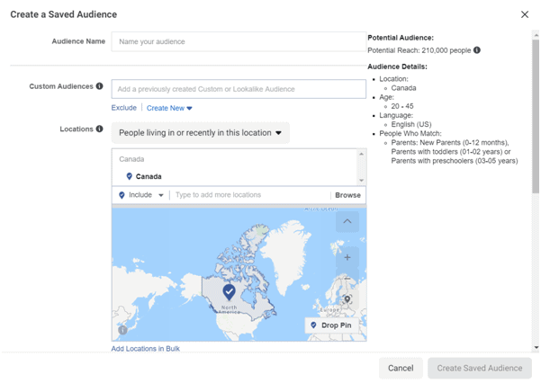 Instagram/Facebook audience creator