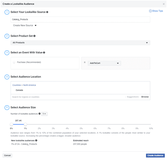 Create lookalike audience creator