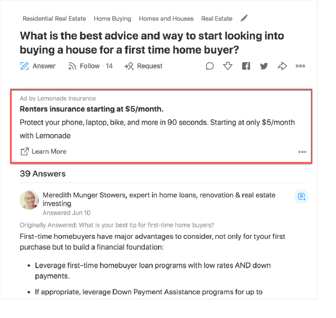 Quora Ad