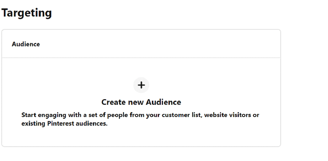 Pintereset audience targeting