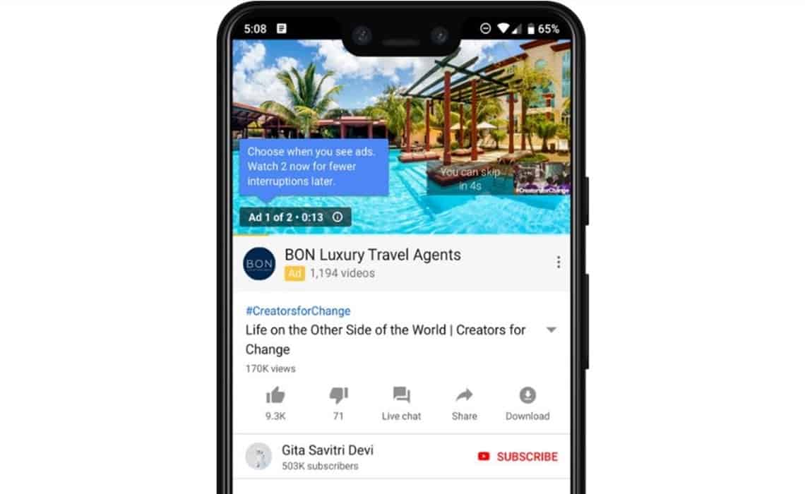 YouTube ads - BON Luxury Travel Agents