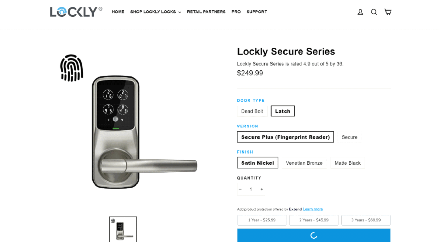 Product page - Lockly