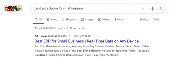 Google Ads - Best ERP for Small Business