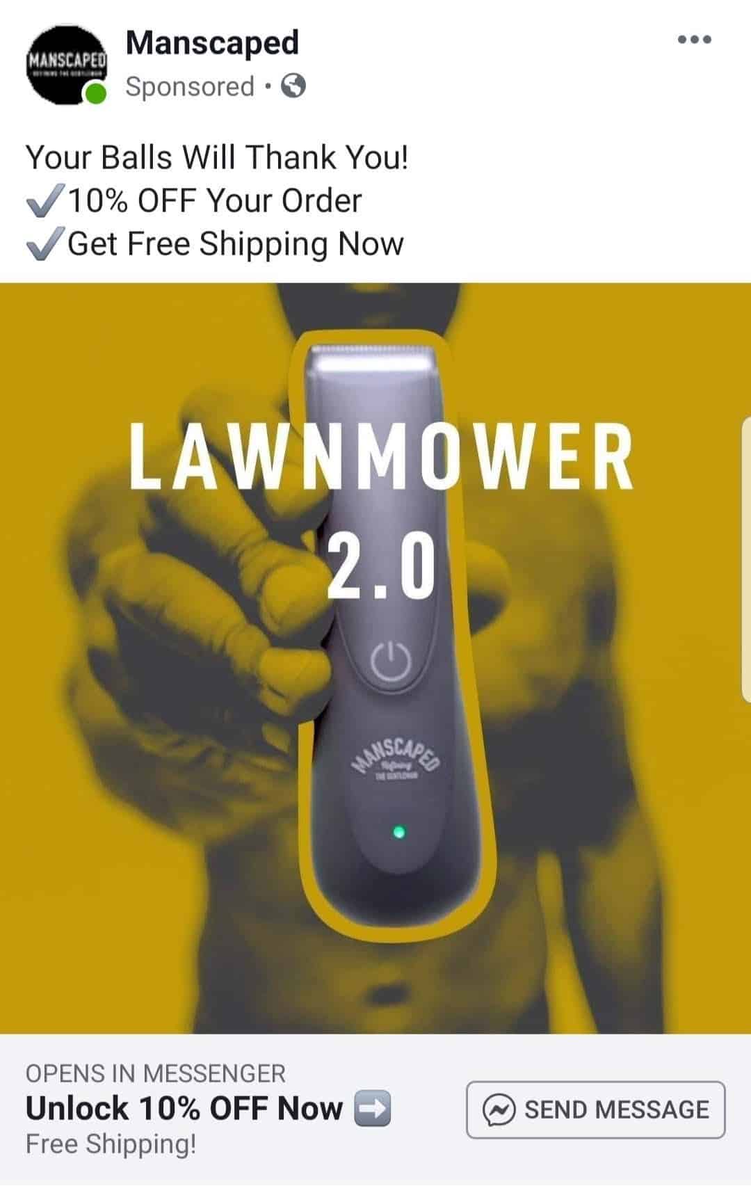 facebook ads manscaped