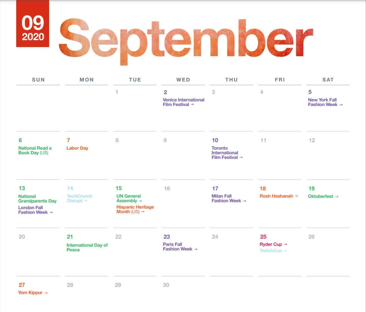 marketing calendar