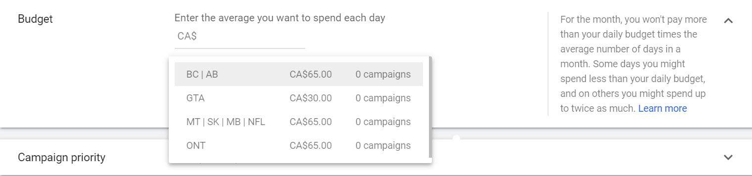 setting a shared budget for google ads campaigns