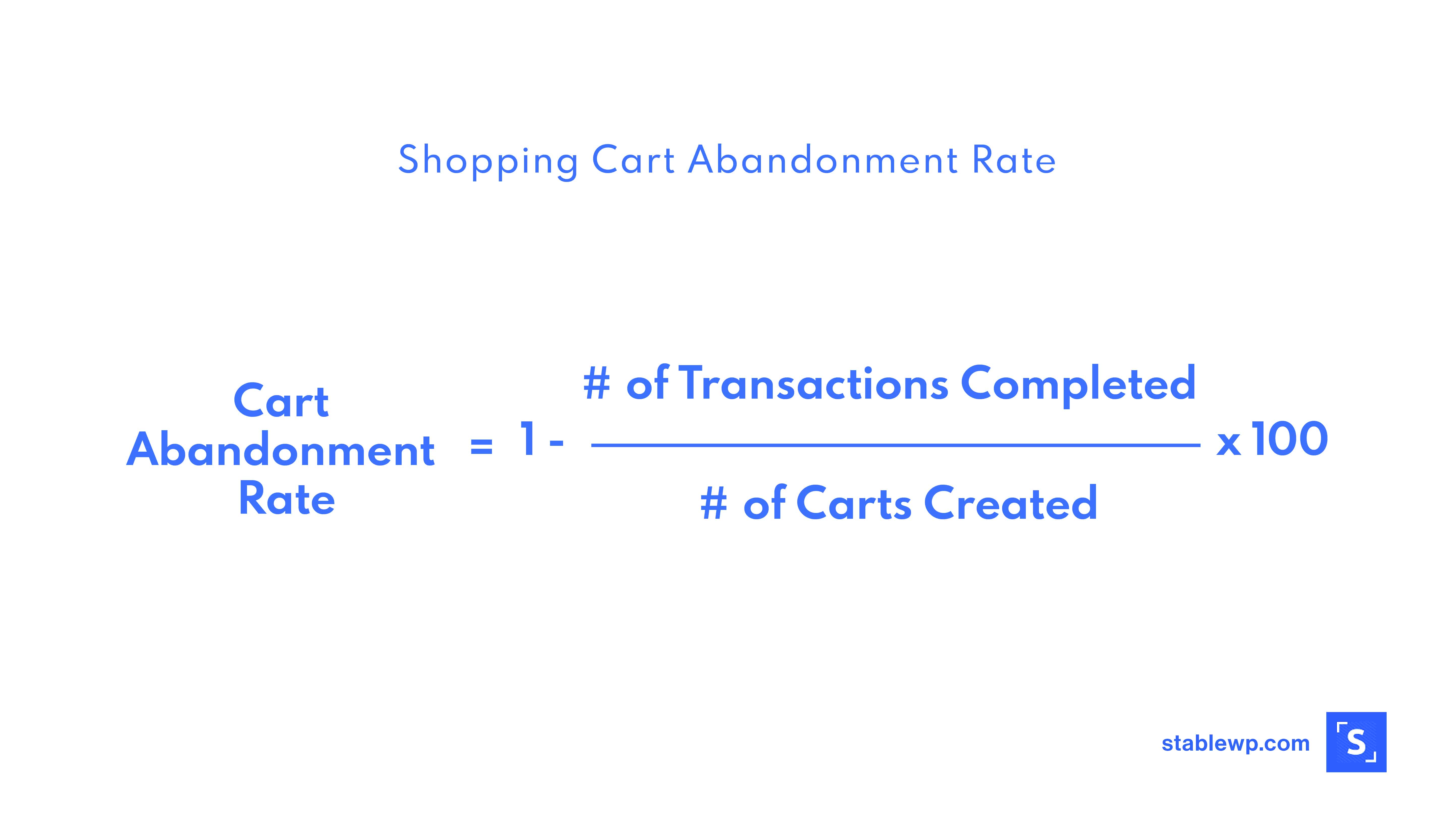 shopping cart abandonment rate