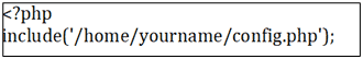 wp-config.php reading all the confidential information from the new location