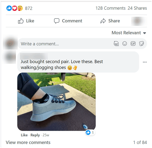 social proof in post comments section on social media