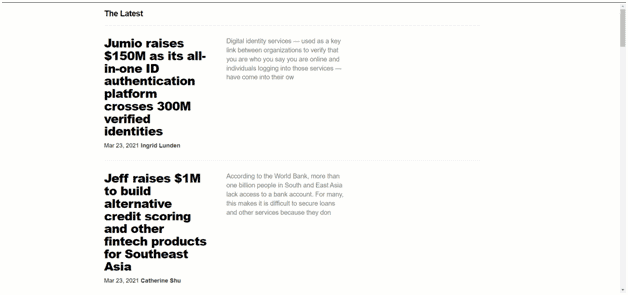 visual representation of a website, in this case where elements aren’t stable while loading.